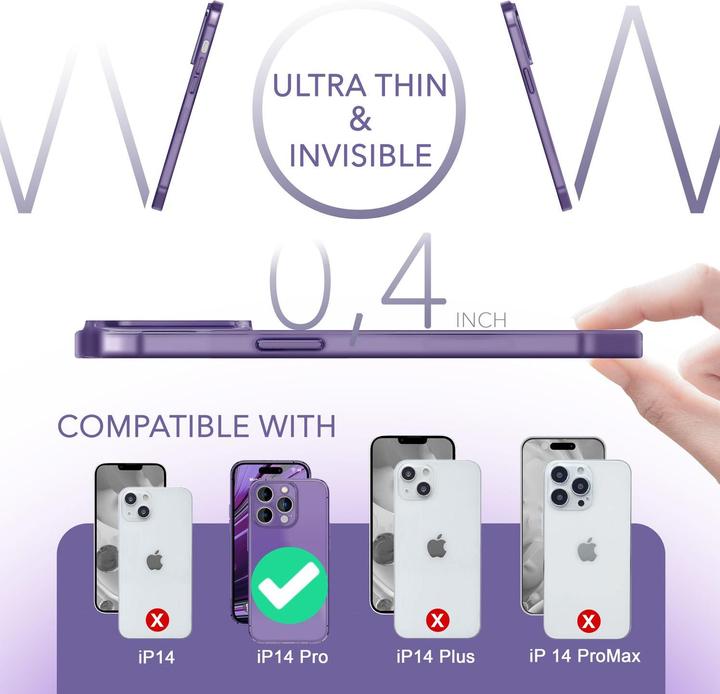 Actual product image Nalia Extremely Thin 0.3mm Matt Hardcase (Apple iPhone 14 Pro)