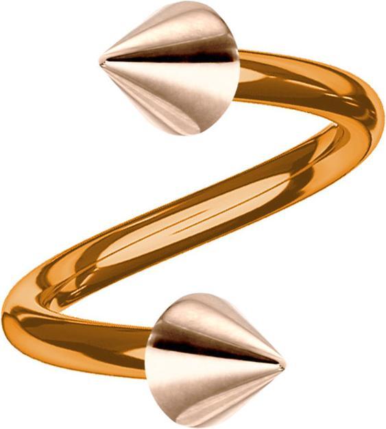 Immagine prodotto Star Piercing Micro spirale in oro rosa con due coni (Acciaio chirurgico 316L, senza ottone)
