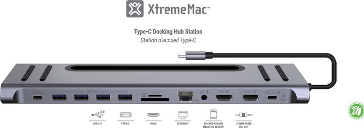 Actual product image XtremeMac Type-C Hub Station - 12 Ports (USB-A, USB-C, 12 Ports)