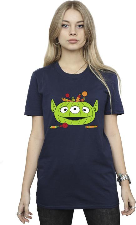 Actual product image Toy Story Womens/Ladies Alien Pumpkin Basket Cotton Boyfriend Halloween T-Shirt (XL)