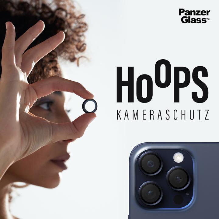 Produktbild PanzerGlass Hoops Camera Lens Protector (1 Stück, Apple iPhone 15 Pro Max, Apple iPhone 15 Pro)