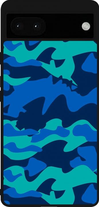 Produktbild PhoneLook Hülle Silikon schwarz Camo Blue (Google Pixel 6a)