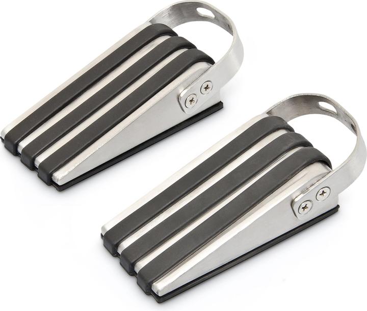 Image du produit Relaxdays Butoir de porte en acier inoxydable (2 pièce(s), 5 x 12.5 x 4 cm)