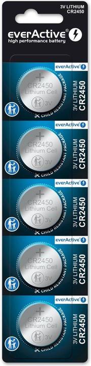 Everactive CR2450 Lithium-Batterie (5 Stk., CR2450, 600 mAh)