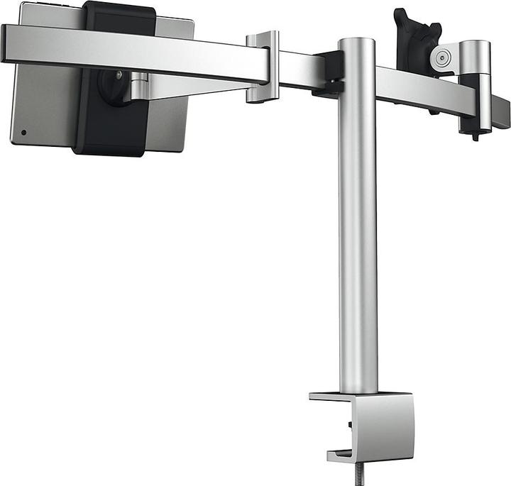 Actual product image Durable Monitor holder for 1 monitor and 1 tablet, HxWxD 445 x 780 x 190 mm, with table (Table, 34")