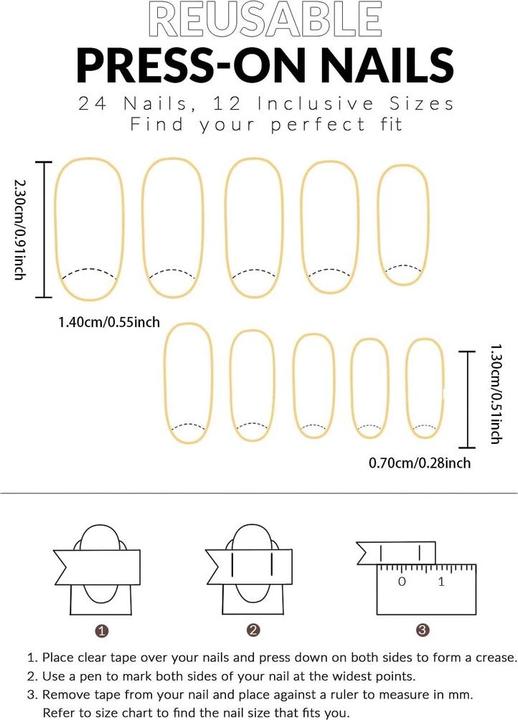Nutritional values and ingredients Cbx Artificial nails 24 pieces