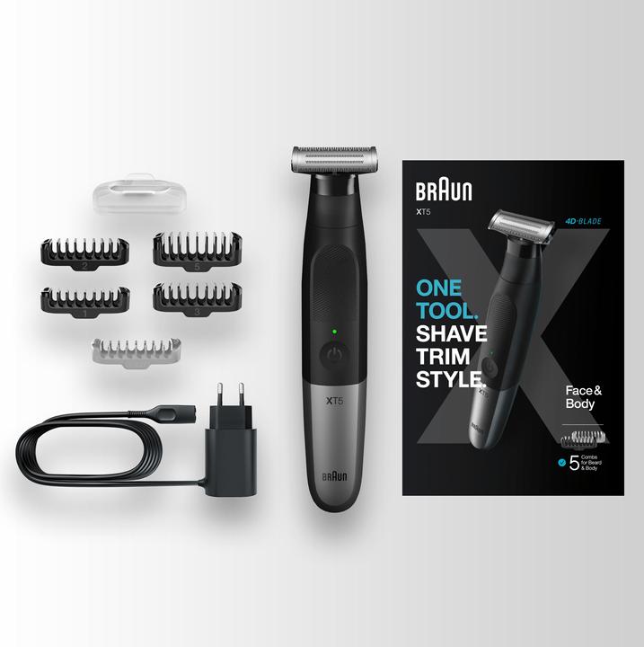 Image du produit Braun Rasoir-Tondeuse Hybride Series XT5, Rasoir VIsage, Tondeuse Corps, Lame Durable, XT5100
