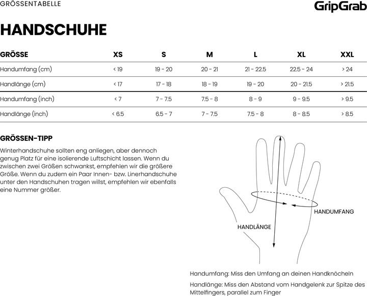 Valeurs nutritives et ingrédients GripGrab Ride II Windproof Winter Gloves (12, XXL)