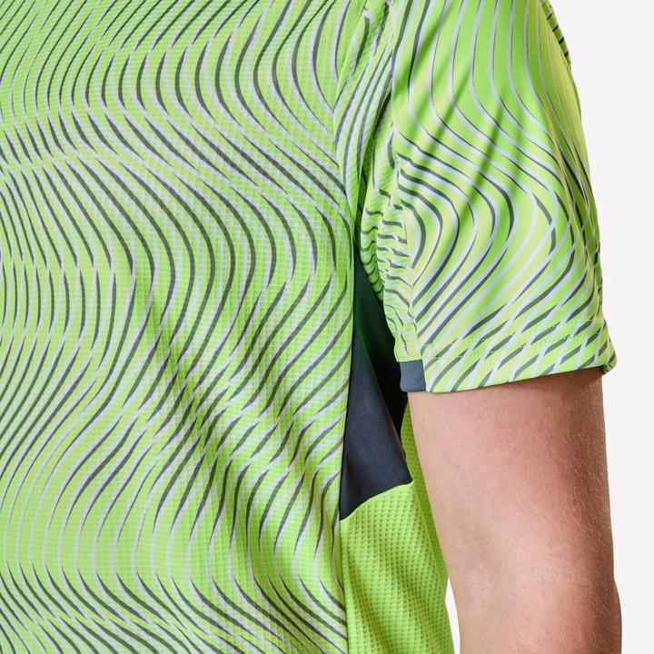 Produktbild Kipsta Damen/Herren Fussball Trikot kurzarm - VIRALTO Wave gelb/grau (M)