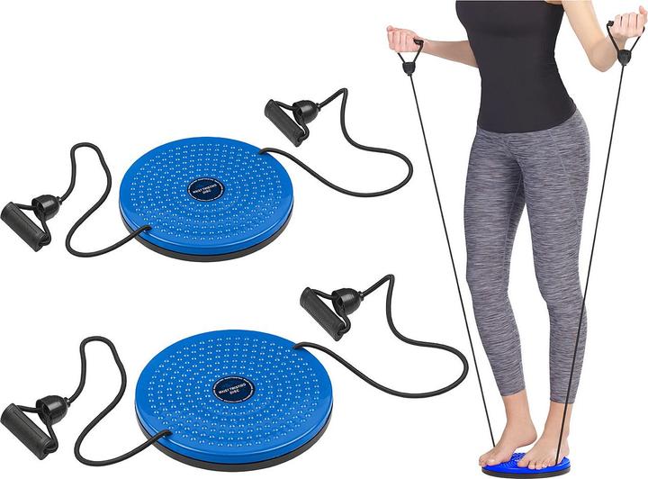 Produktbild Pearl 2er-Set Fitness Twisting Disks mit Expander für Bauch, Taille & Arme