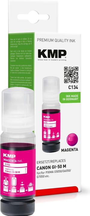 Image du produit KMP Recharge d'encre remplace Canon GI-50 M, 3404C001 Compatible Magenta 1580,0006 (1580,0006) (M)