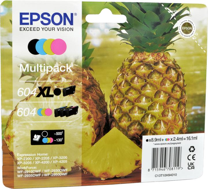 Actual product image Epson 604XL/604 Multipack (C, M, Y, BK)