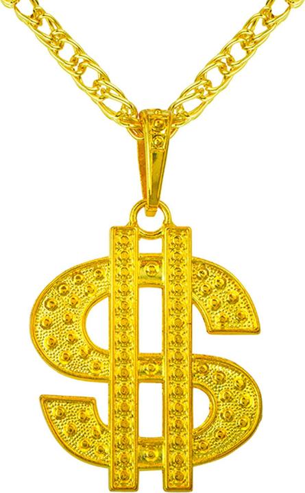 Actual product image Widmann DOLLAR KETTE hochwertige Kette & Anhänger 70 cm.