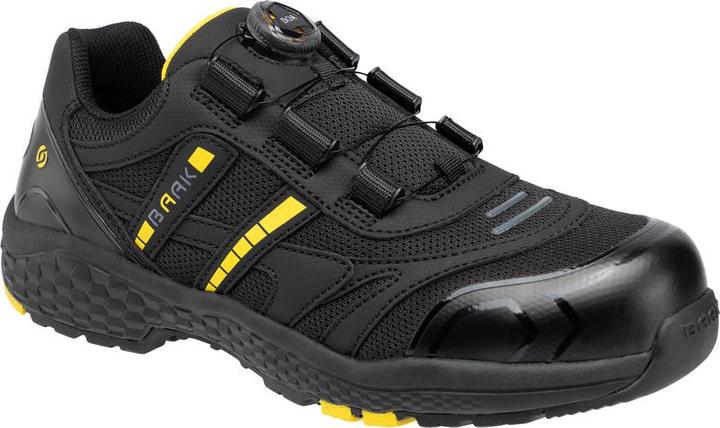 Baak Safety low shoe Admiral John size 45 black/yellow shoe width 11 S1PS FO HRO LG SC SR ESD E... (S1P, 45)