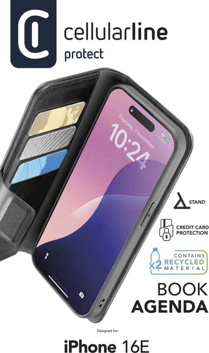 Immagine prodotto Cellularline - Book Agenda 2 Case für (Apple iPhone 16e)