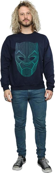 Actual product image Mens Black Panther Tribal Mask Cotton Sweatshirt (S)