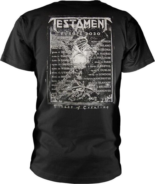 Actual product image Testament Unisex Adult WWIII Europe 2020 Tour T-Shirt (S)