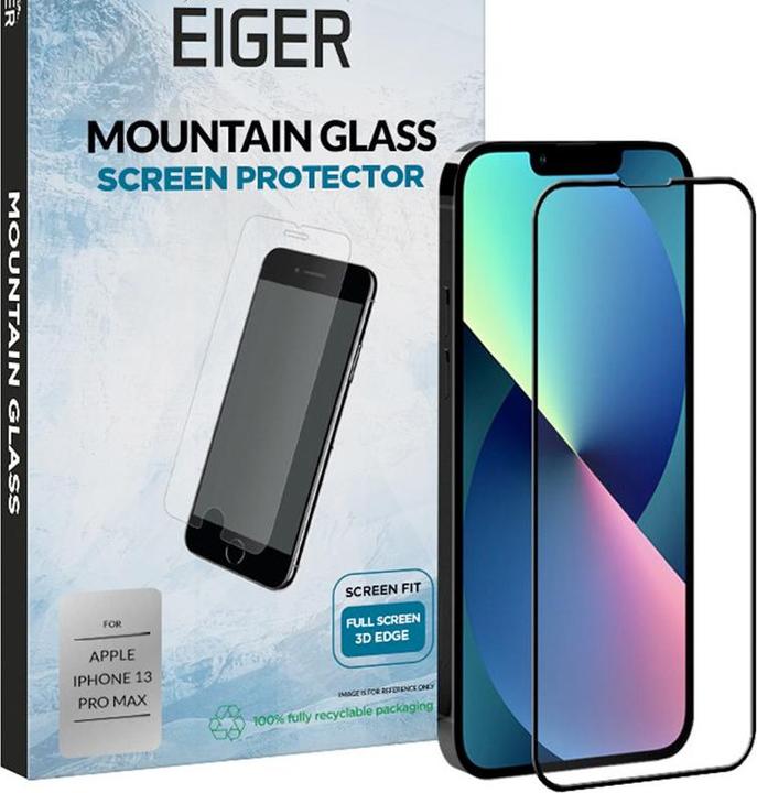 Immagine prodotto Eiger Mountain Glass Clear Edge (1 Pezzo/i, Apple iPhone 13 Pro Max, Apple iPhone 14 Plus)