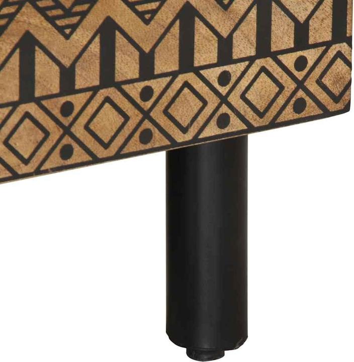 Immagine prodotto VidaXL Tavolino Tavolino da salotto Tavolo Nero Legno di mango grezzo (80 x 50 x 40 cm)