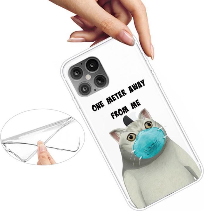 Actual product image Ueli Express iPhone 12 Pro Max Super Slim Rubber Protective Case Corona Cat (Apple iPhone 12 Pro Max)