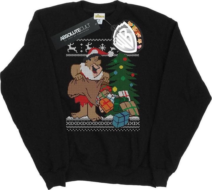 Actual product image The Flintstones Mens Christmas Fair Isle Sweatshirt (XL)