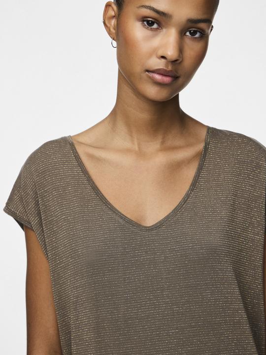 Actual product image Pieces Pcbillo Tee Lurex Stripes Noos Bc (XS)