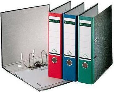 Actual product image Leitz STANDARD-ORDER A4 80MM With slots, for A4 format, cardboard (RC), back width 80mm. Pate (A4, 80 mm, 1 Piece)