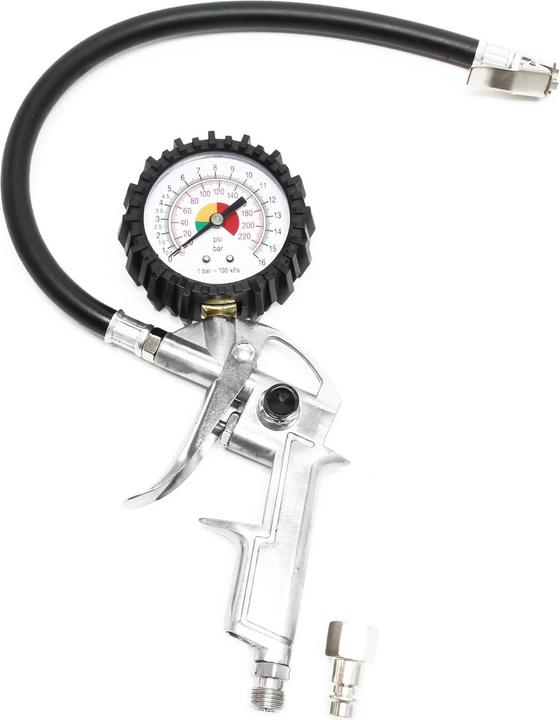 Actual product image Wiltec Tyre Inflation Gun Tyre Deflation Air Pressure Gun with 0-16 bar Pressure Gauge