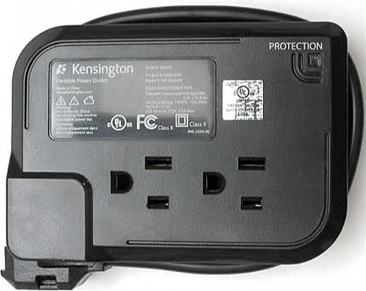 Actual product image Kensington Travel Portable Outlet (x3) with USB Port (x2)