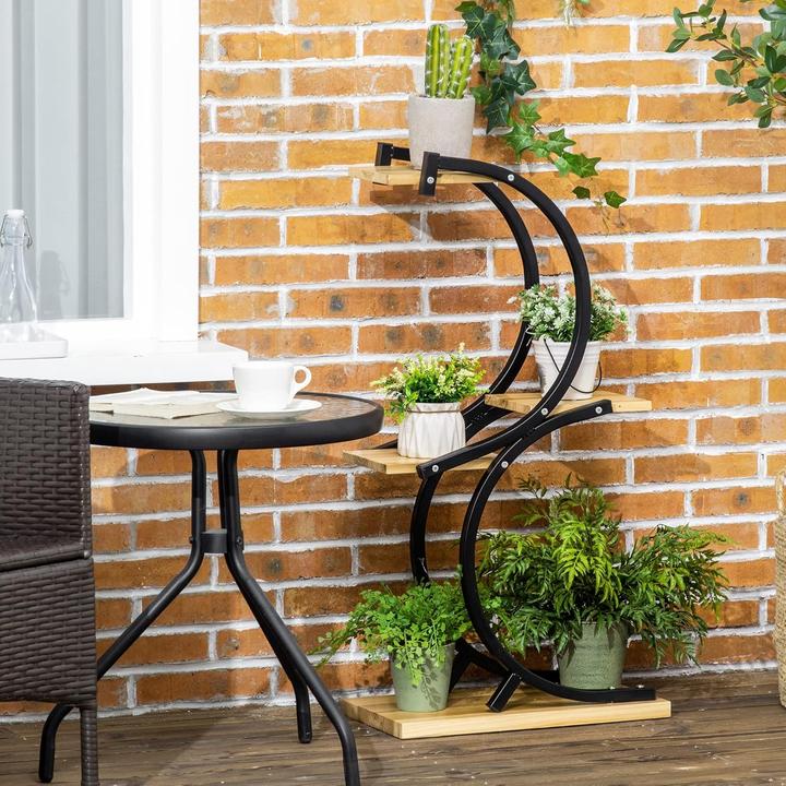 Produktbild Outsunny Pflanzenregal mit 4 Ebenen