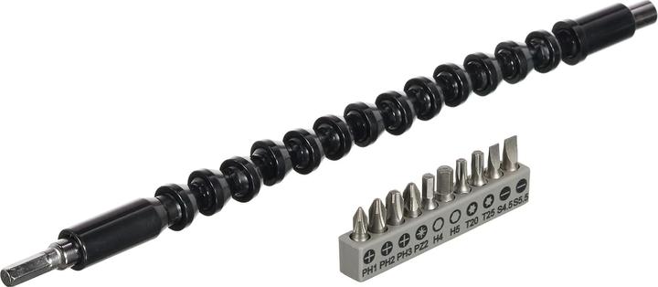 Immagine prodotto Bosch Professional Zubehör 11 pezzi di prolunga flessibile in plastica SDB (Croce Phillips PH M1, Croce Phillips PH M2, Croce Phillips PH M3, Croce Pozidriv PZ M2, Presa esagonale TX M20, Esagono incassato TX M25, Esagonale M4, Esagonale M5)