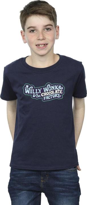 Actual product image Willy Wonka & the Chocolate Factory Boys Chocolate Factory Logo T-Shirt (140, 146)