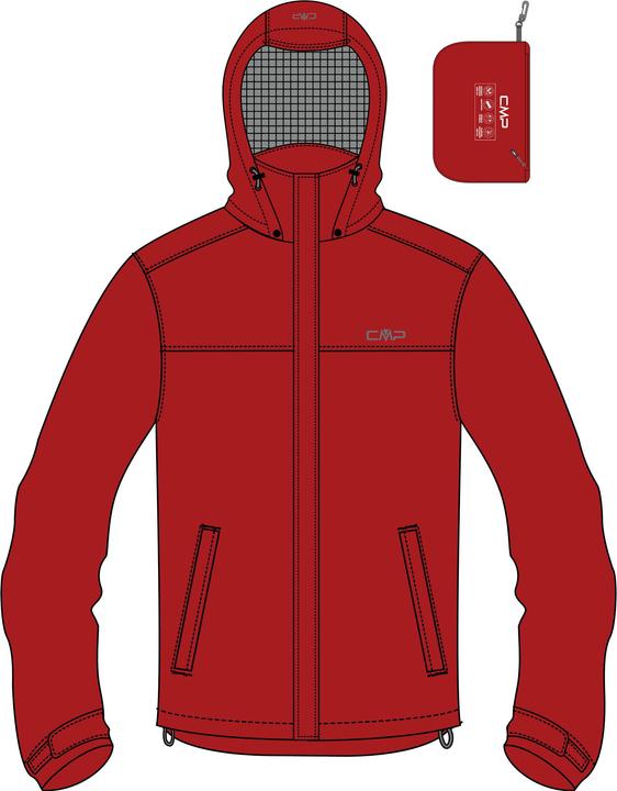 Produktbild CMP Campagnolo Rain Jacket Button Hood Man ferrari (50, L)