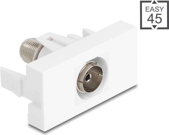 Immagine prodotto Delock Modulo Easy 45 da presa IEC a presa F bianco (Cavi antenna)