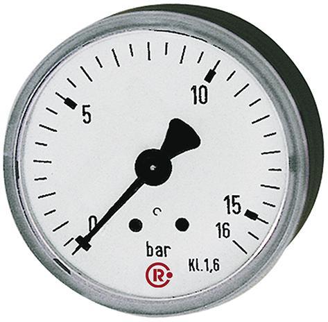 Actual product image Riegler 101739 Standard pressure gauge, rear centred, G 1/4, 0 - 4 bar, Ø 50 (Measuring device case)