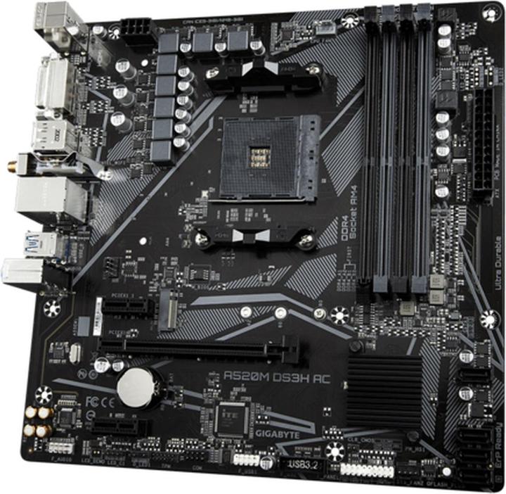 Actual product image Gigabyte A520M DS3H AC (AM4, AMD A520, mATX)