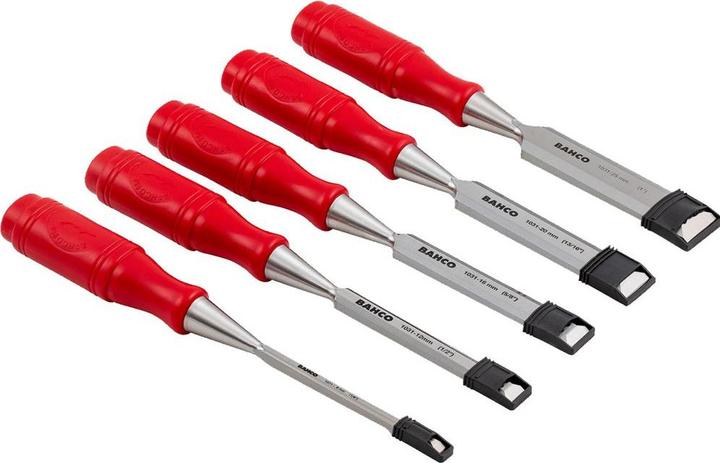 Actual product image Bahco Chisel set with polypropylene handle - five-piece/blister packaging (25 mm)