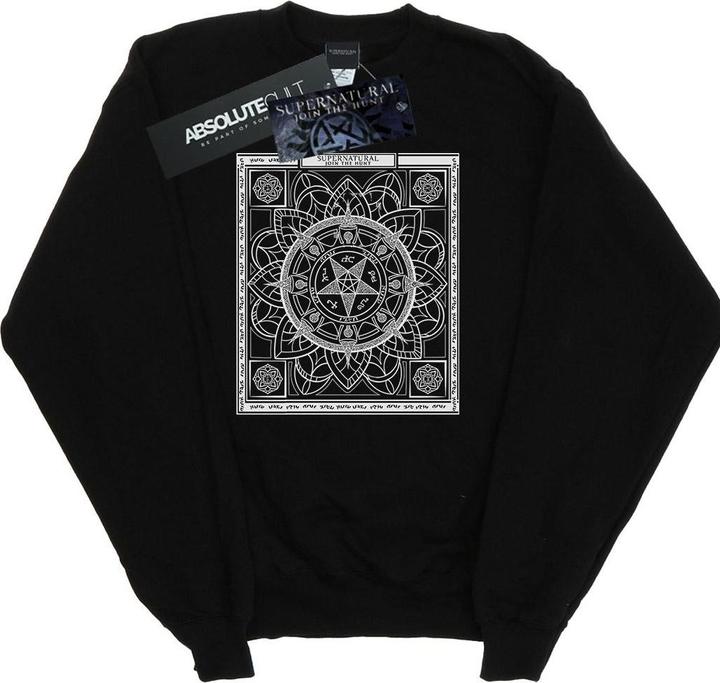 Actual product image Supernatural Womens/Ladies Pentagram Pattern Sweatshirt (XXL)