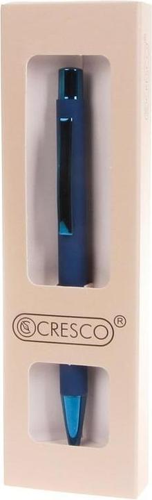 Cresco Blauer City-Kugelschreiber im Etui (Bleu mat, 1 x)