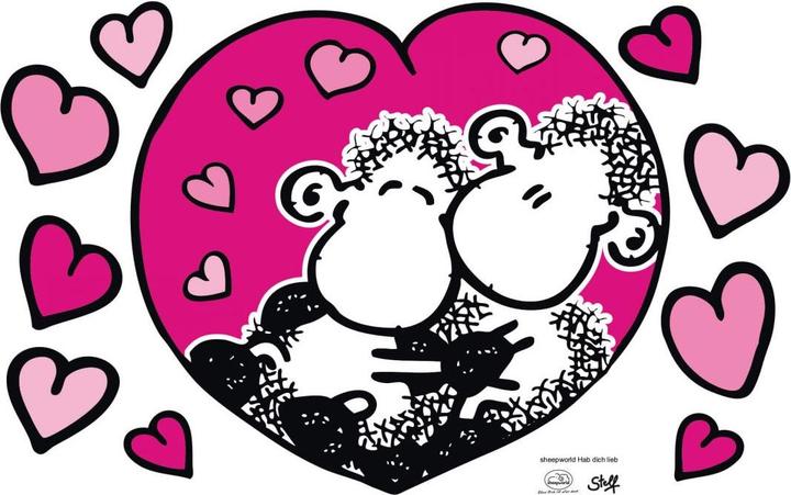Produktbild Sheepworld Hab dich lieb (60 x 38 cm)