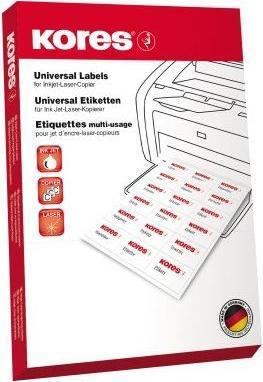 Actual product image Kores Label L10537R 105x37mm red 1,600 pcs/pack.