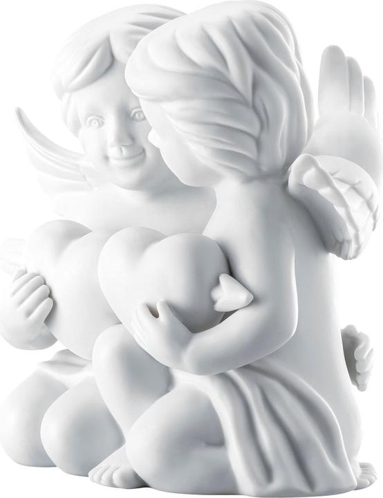 Produktbild Rosenthal Engel klein - Weiss matt - Engelpaar mit Herz