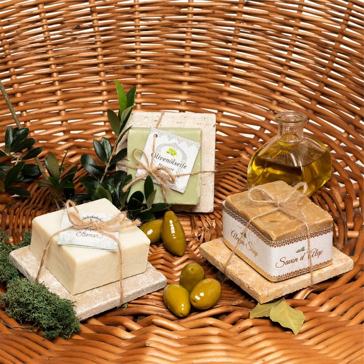 Produktbild Natura Punto 3er-Set Echte Aleppo-Seife (Hartseife)