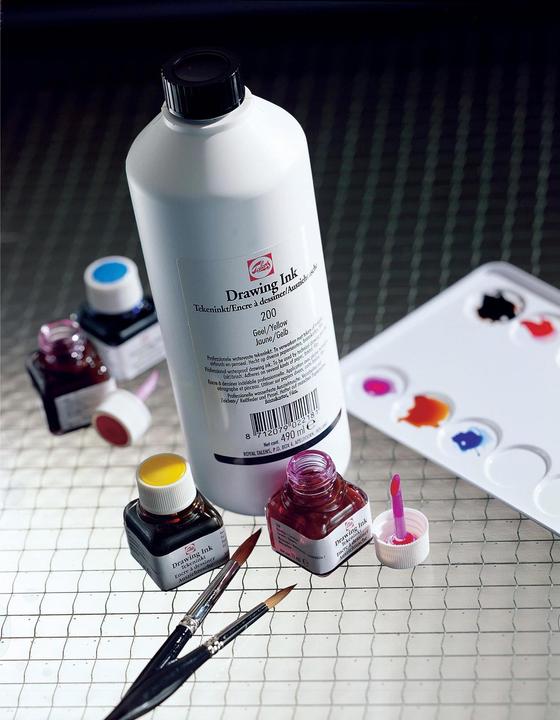 Image du produit Talens Encre de Chine Encre de Chine 11 ml Noir (Encrier, Noir)