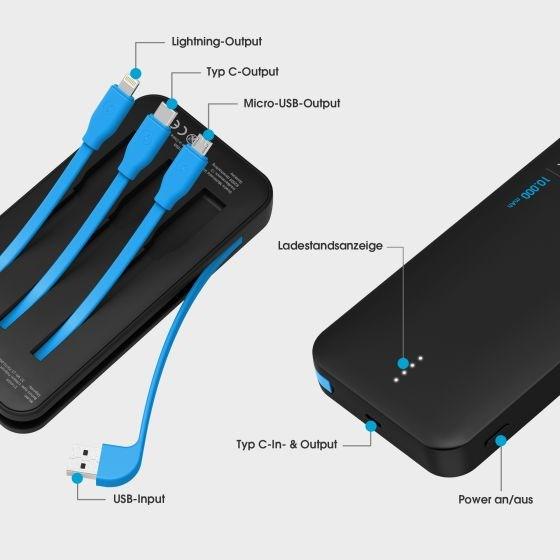 Image du produit Xlayer Powerbank Plus AllinOne (10000 mAh, 18 W, 37 Wh)