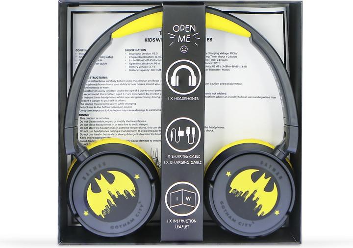 Produktbild OTL Bluetooth Headset w/Perental Control - Batman Gotham City (DC0984)