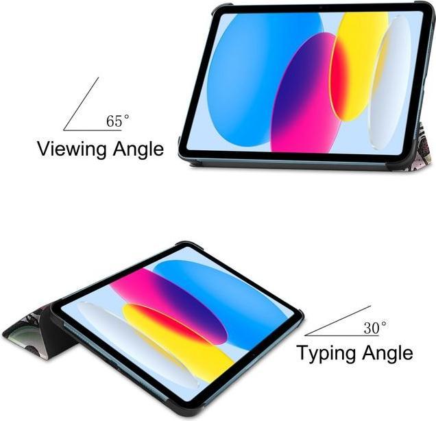 Produktbild MU Style Dreifach faltbare Hülle mit Muster (iPad 2025 (11. Gen), iPad 2022 (10. Gen))