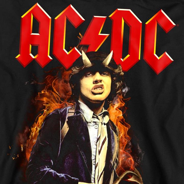 Actual product image AC/DC Unisex Adult Fire And Horns Sweatshirt (M)