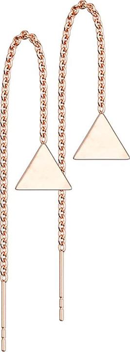 Image du produit Star Piercing Boucles d'oreilles or rose chaîne à chute libre avec triangle massif (sans laiton, Acier chirurgical 316L)