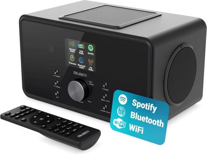 Produktbild Majority Bard Black (Internetradio, FM, UKW, DAB+, WLAN, Bluetooth)